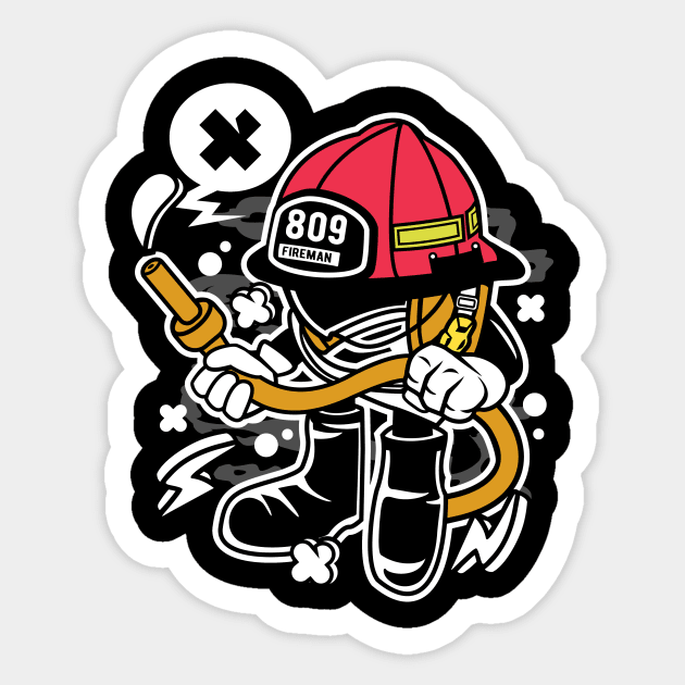 Firefighters are heroes Sticker by Superfunky